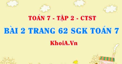 Bài 2 trang 62 SGK Toán 7 tập 2 Chân trời sáng tạo